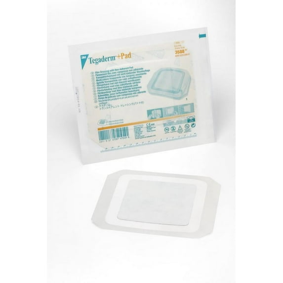 3M Tegaderm +Pad Film Dressing, 6 x 6 Inch, 25 Count