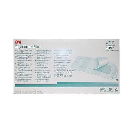 3M Tegaderm Transparent Adhesive Film Dressing, Picture Frame Style, Waterproof 2.38'' X 2.75'', 4 Pack