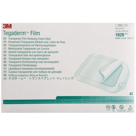 3M Tegaderm Transparent Film Dressing, 6 Inches x 8 Inches, 80 Count