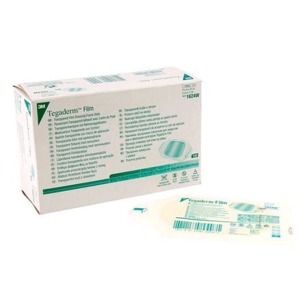 3M Tegaderm Transparent Film Dressing Frame Style Delivery Rectangle 2-3/8 X 2-3/4" 100 Ct | Tattoo Aftercare | Waterproof Transparent Dressing for Wound Protection | Shower Shield | Sterile