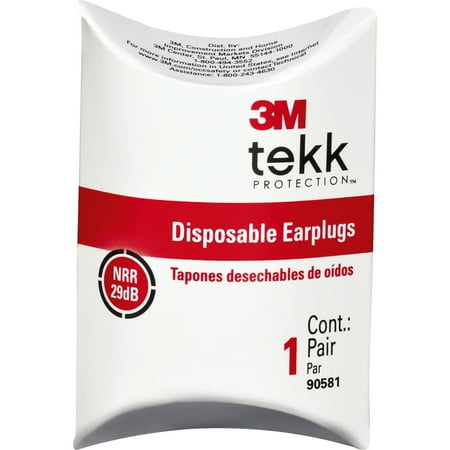 3M Tekk Protection Disposable EAR Plugs, 200-Pair