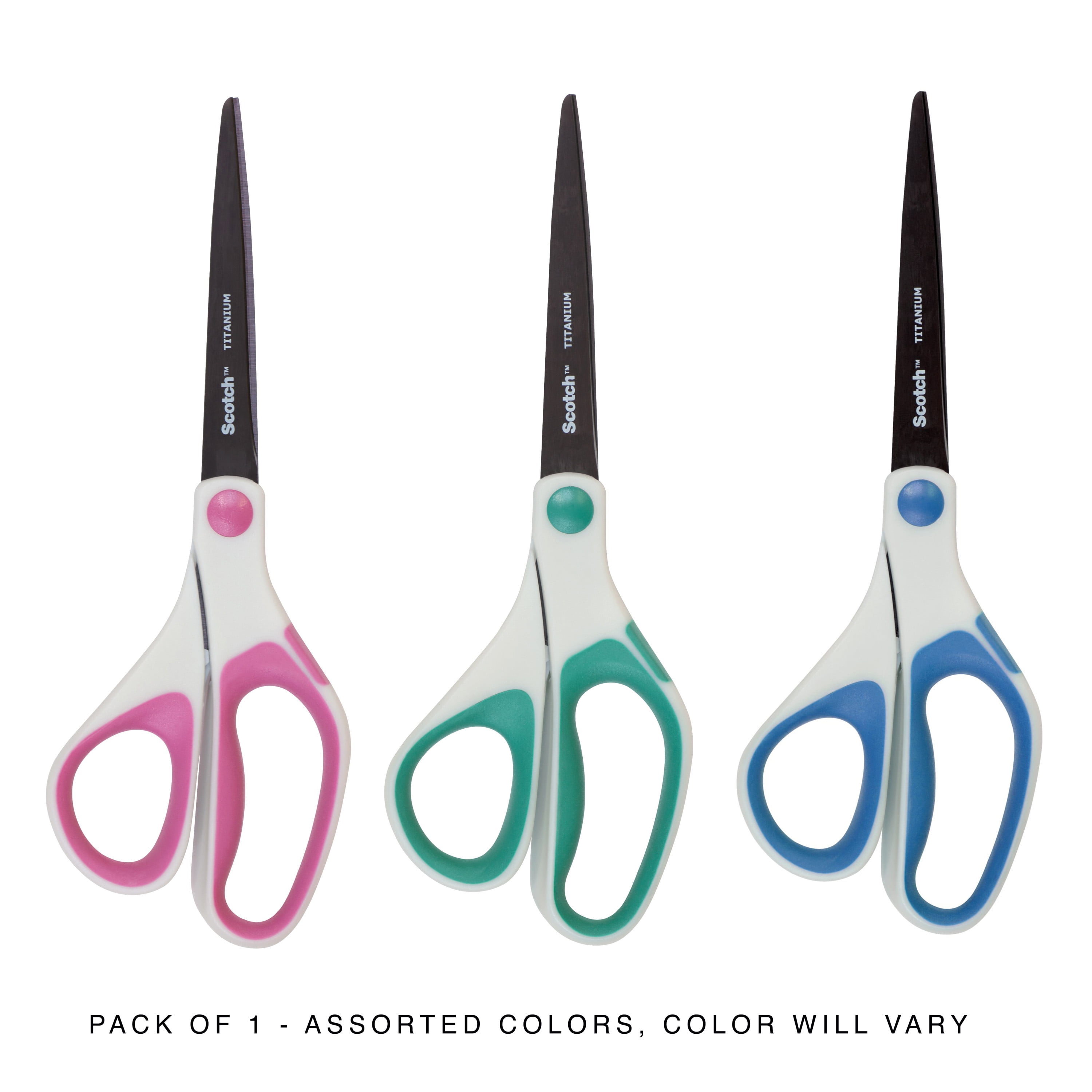 3M Titanium Scotch Precision Fused Scissors, 8", Gray