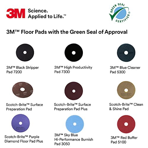 Reviews For 3M Low-Speed TopLine Autoscrubber Floor Pads 5000, 13 In Dia Green Amber 5 Carton Mmm18045 - View #9
