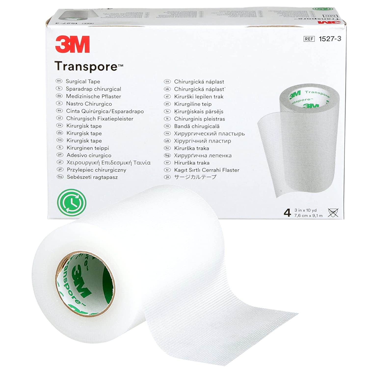 3M™ Micropore™ Surgical Tape 1530-3, 3 inch x 10 yard (7,5cm x 9,1m), 4  rolls/box