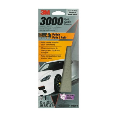 3M Trizact Performance Sandpaper, 3000 Grit, 3 2/3 in. x 9 in., 03064SRP, 1 Sheet