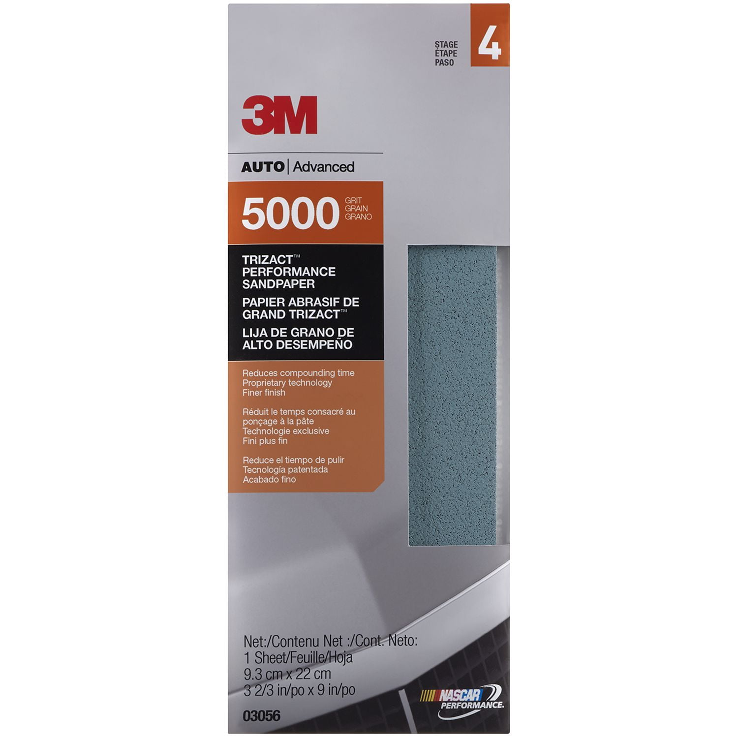 3M 32/3" x 9" 5000 Grit Trizact Performance Sandpaper