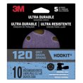 thumbnail image 1 of 3M Ultra Durable 5 inch Power Sanding Discs, Universal Hole, 120 grit, Disc5in10pk120, 10/pk, 12pks/cs, 1 of 1