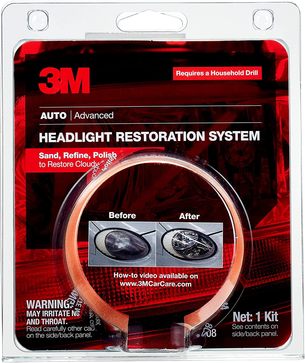 3M Ultra Headlight Restoration Kit, Easy HeavyDuty Restoration, 39195