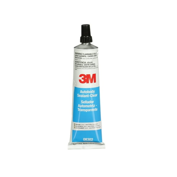 3M Ultrapro Autobody Sealant, 08302, Clear Color, High-Solids, Heavy-Bodied, Fast-Curing, Solvent-Based, 5 oz Tube