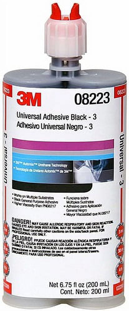 3M Universal Adhesive Black - 3, 08223, 200 mL Cartridge
