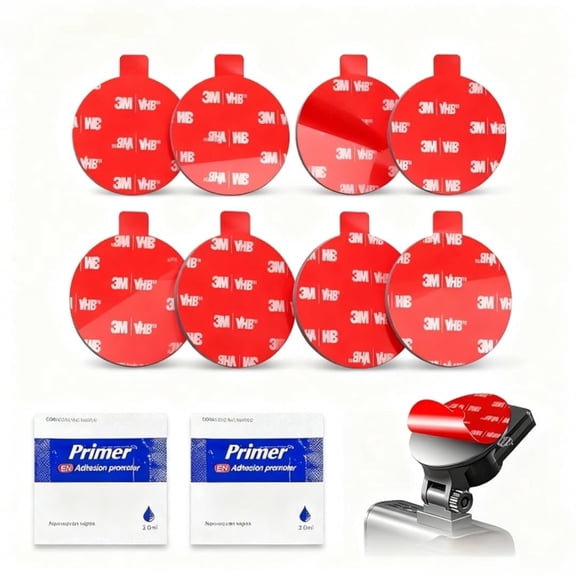 3M VHB Double Sided Adhesive Pads, 8pcs Round 2.2" Tape Double Sided Heavy Duty, Waterproof Sticky Pads for Car, Home Decor & Outdoor Use