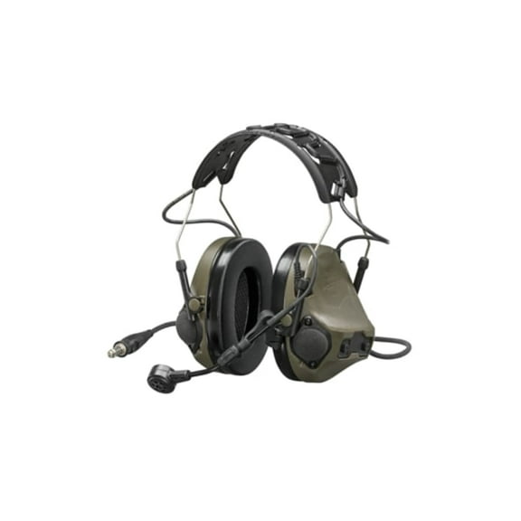3M VIII Single Comm Headset, Nexus 4-Con, OD Green