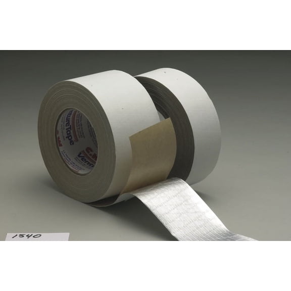3M Venture Tape ASJ Facing Tape 1540CW, White, 99 mm x 45.7 m, 12 rolls per case