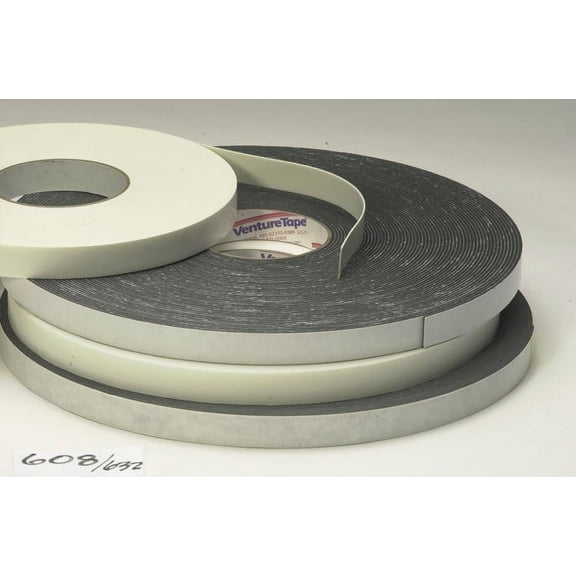 3M Venture Tape Double Sided Polyethylene Foam Glazing Tape VG1216, White. 3/8 in x 150 ft, 62 mil, 53 rolls per case