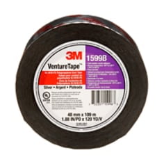 3M™ Venture Tape™ UL181B-FX Polypropylene Duct Tape 1599B, Silver, 48 mm x 109.7 m, 3 mil, 24 Rolls/Case (Case of 24) SKU 7100043760