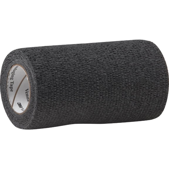 3M Vetrap Bandage Tape - Self-Adherent, Breathable - 6 Rolls, 4 in x 5 yd, Black