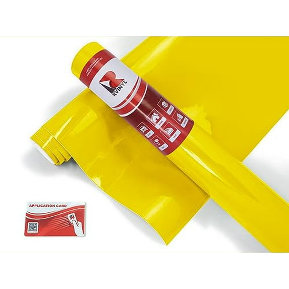 3M Vinyl Graphic Cast Film 180mC Light Lemon Yellow 65 High Gloss Bubble Free 2ft x 10ft