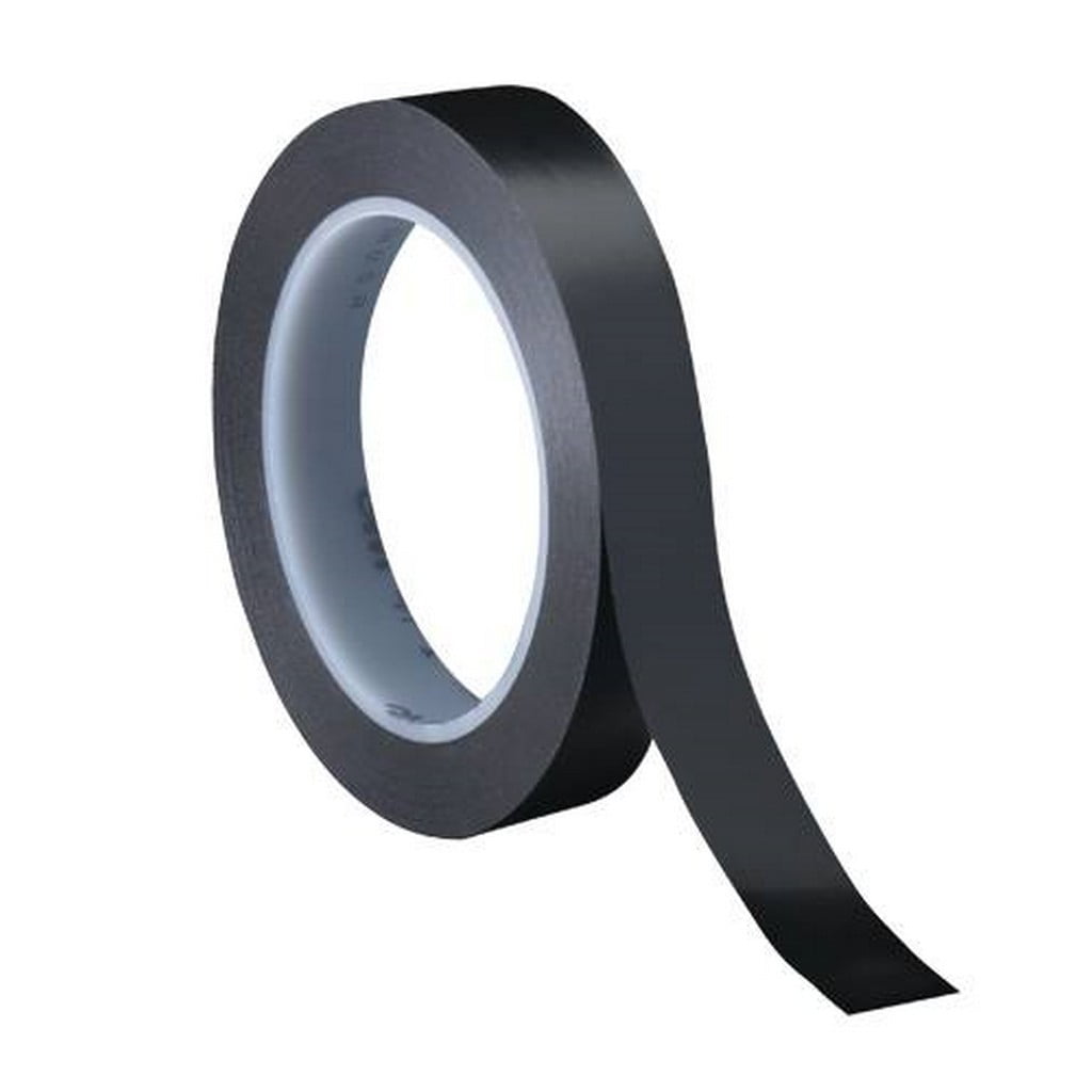 3M Vinyl Tape 471 Black 1/2" X 36 Yard Roll (3 Pack)