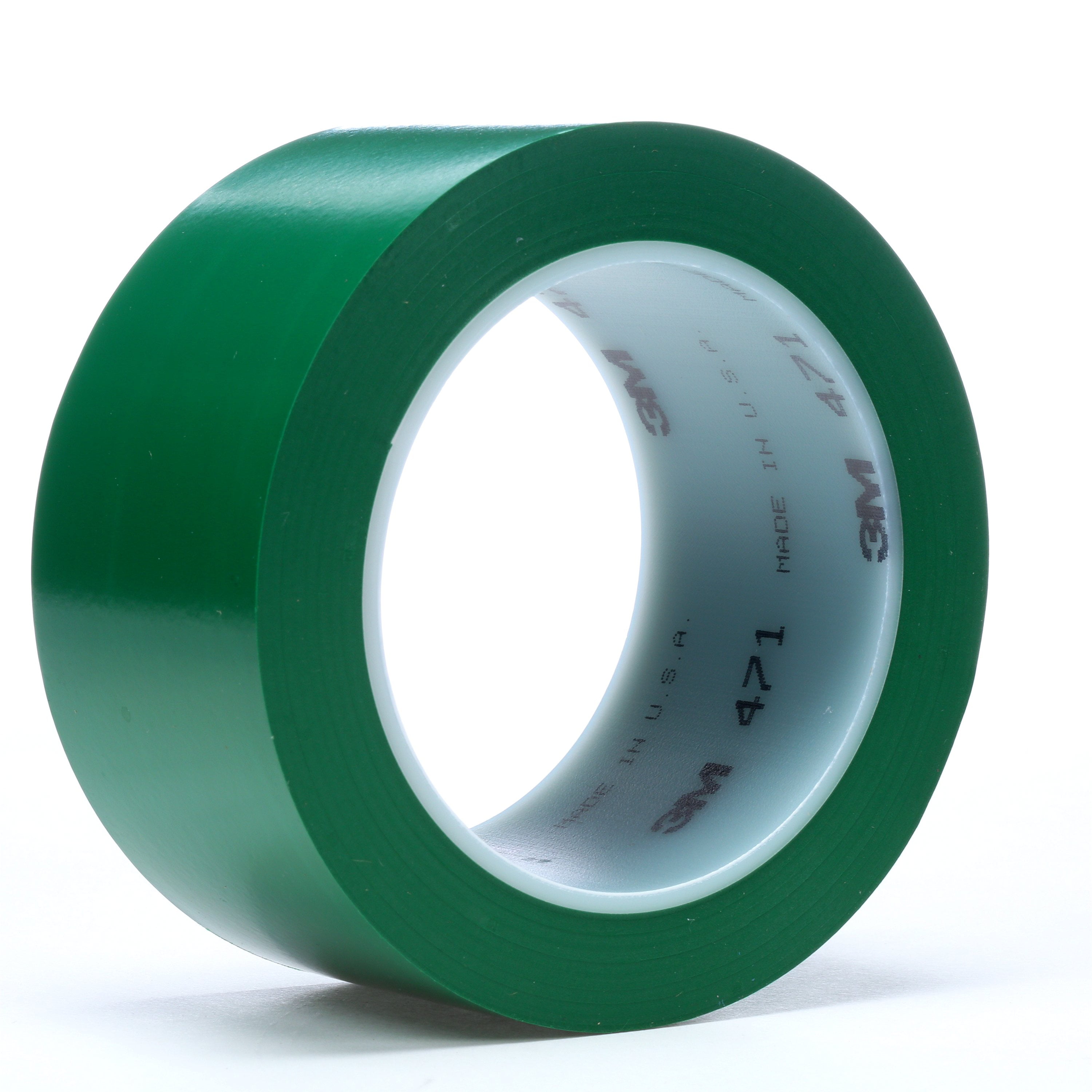 3M Vinyl Tape 471, Green, 2 in x 36 yd, 5.2 mil, 24 rolls per case