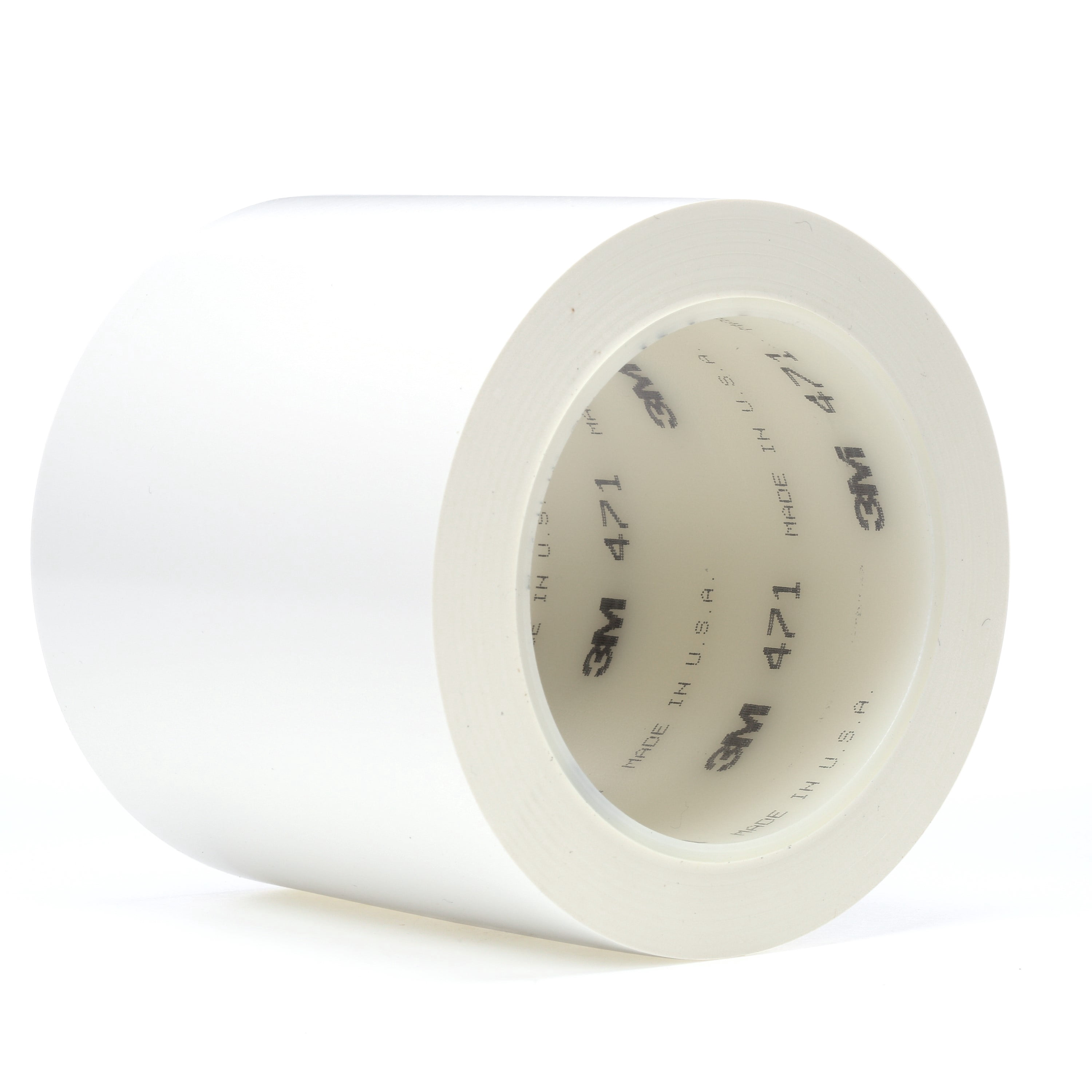 3M Vinyl Tape 471, White, 3 in x 36 yd, 5.2 mil, 12 rolls per case