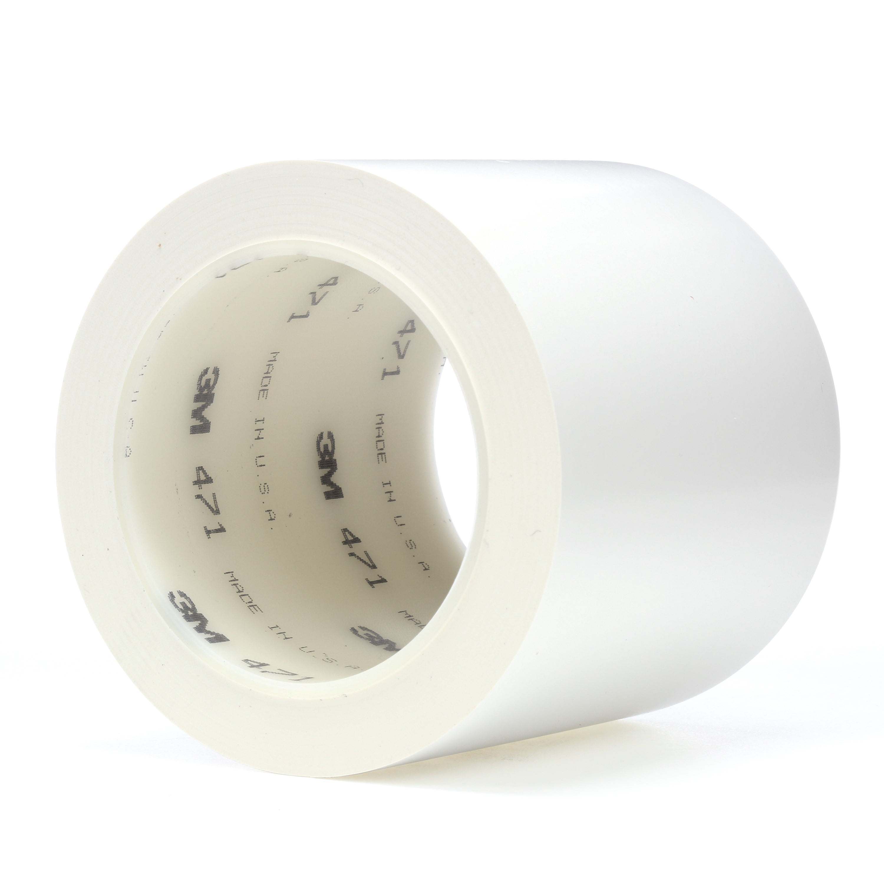 3M Vinyl Tape 471, White, 4 in x 36 yd, 5.2 mil, 8 rolls per case