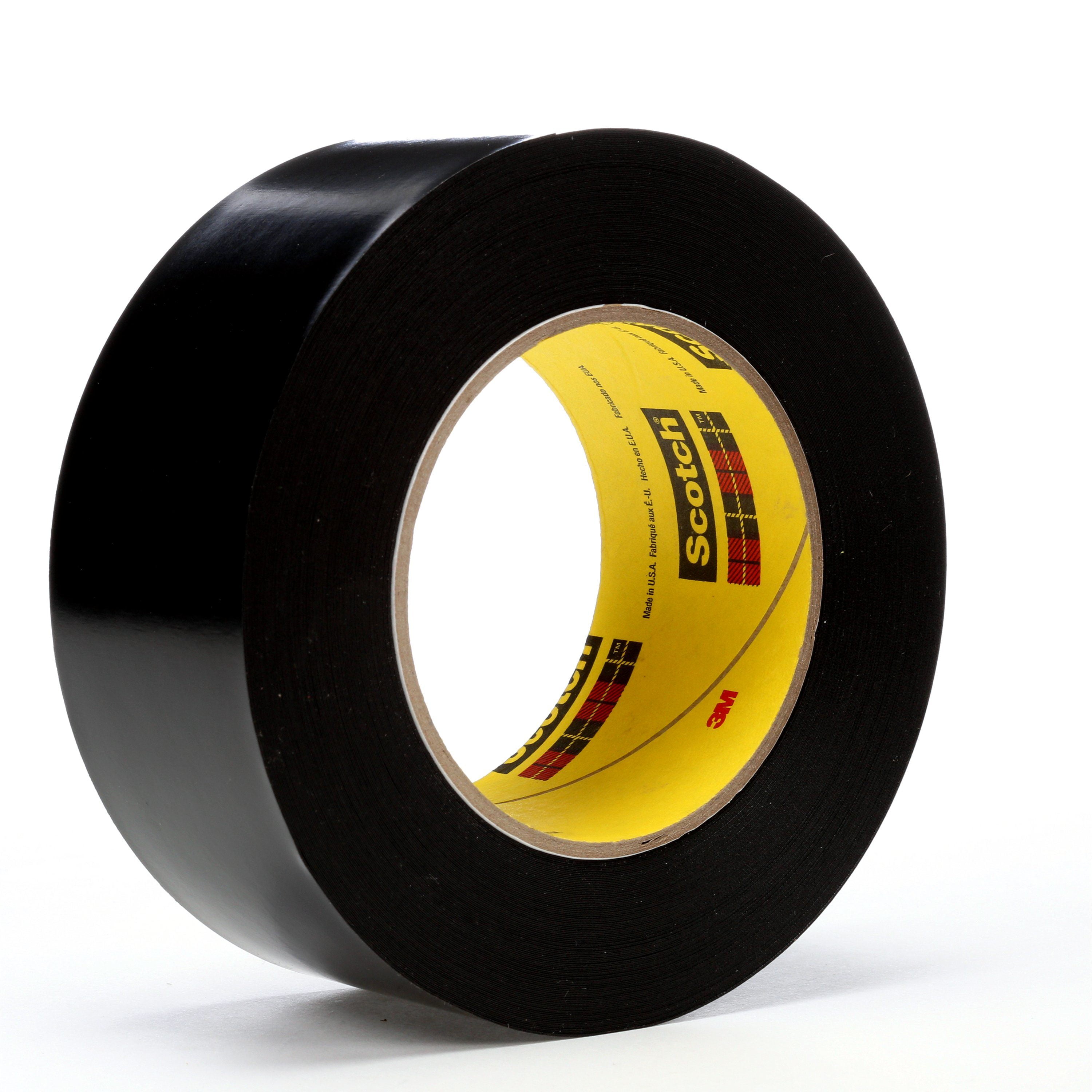 3M Vinyl Tape 472, Black, 2 in x 36 yd, 10.4 mil, 24 rolls per case