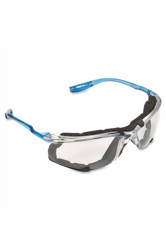 3M Virtua Ccs Safety Glasses Blue Foam-Padded Frame Clear Anti-Fog Lenses