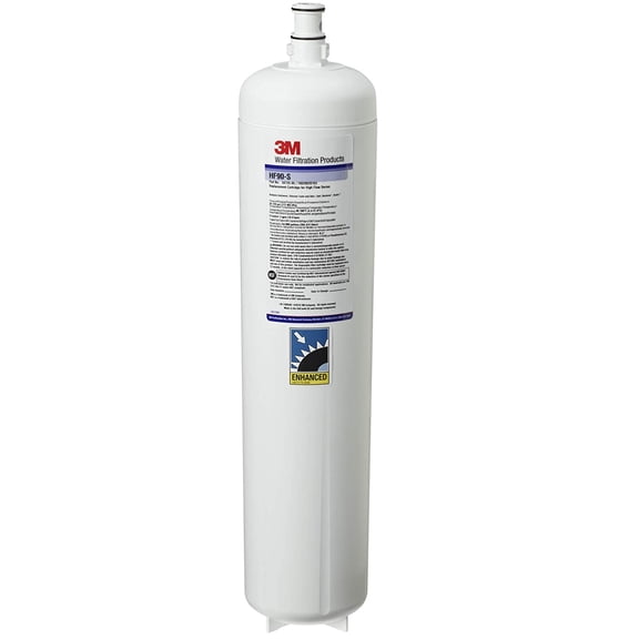 3M Water Filtration Products Water Filtration Replacement Cartridge for Commercial Ice Maker Machines HF90-S for High Flow Series ICE190-S  Reduces Bacteria  Sediment  Chlorine Taste and