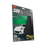 3M Wetordry Sandpaper, 32040, 320 Grit, 9 inch x 11 inch, 5 Pack