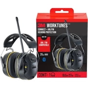 3M  WorkTunes  Connect + AM/FM Wireless Hearing Protector with Bluetooth  Technology, 90572-DC, 3/Case