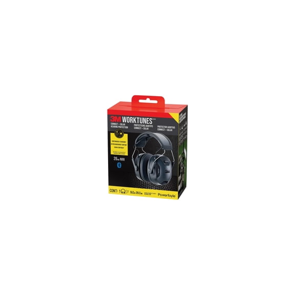 3M WorkTunes Connect + Solar Wireless Bluetooth Earmuffs - Pack of 3
