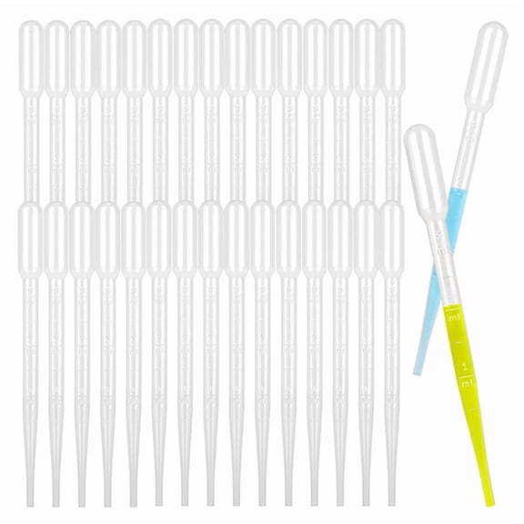 3ML Dropper Pipettes- Plastic Transfer Pipette for Lab Science, Essential Oil, DIY Art, Medicine 1000PCS