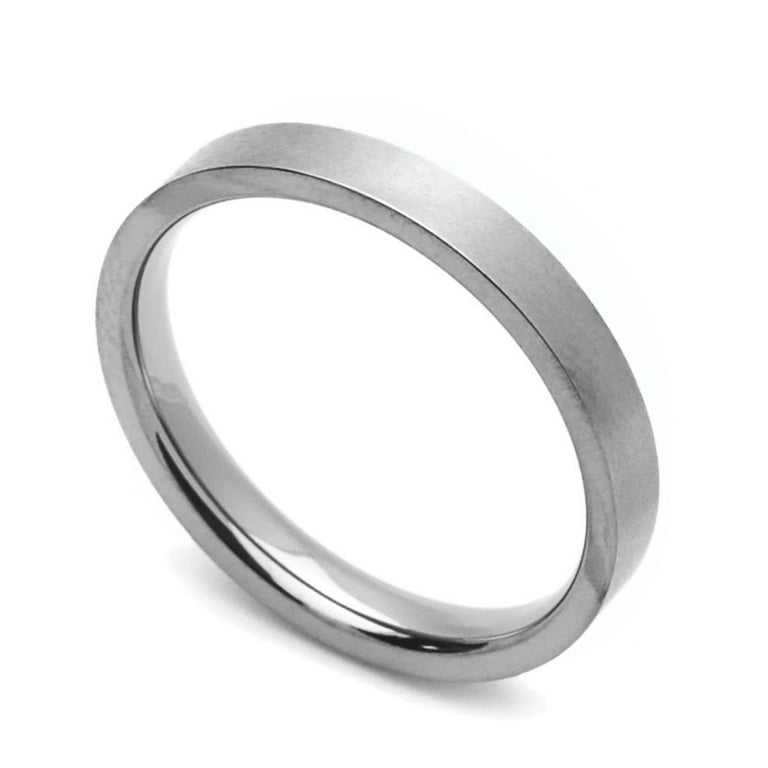 3MM Comfort Fit Titanium Wedding Band Classic Flat Ring (Size to