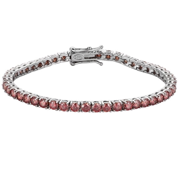 3MM Moissanite Tennis Bracelets for Women D Color VVS1 Red Diamond Bracelet 925 Sterling Silver Plated 18K White Gold Women Jewelry Bracelets 16-23CM