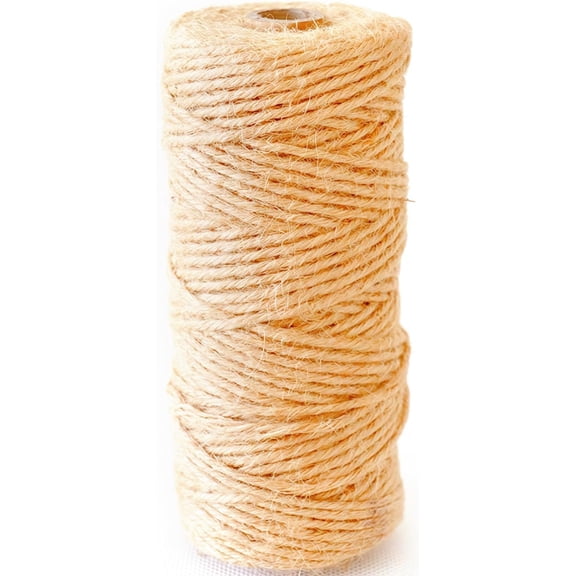 3MM Natural Jute Twine String 328Ft Brown Durable Jute Rope, Used for Hand Crochet, Climbing Plant, Gardening Flowers, Home Decorations, Art Crafts Gift Packaging, Weddings, Christmas