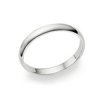 3MM Sterling Silver High Polish Plain Dome Tarnish Resistant Comfort Fit Wedding Band Ring Sz 11