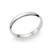 ANDREA JEWELERS 3MM Sterling Silver High Polish Plain Dome Tarnish Resistant Comfort Fit Wedding Band Ring Sz 12.5