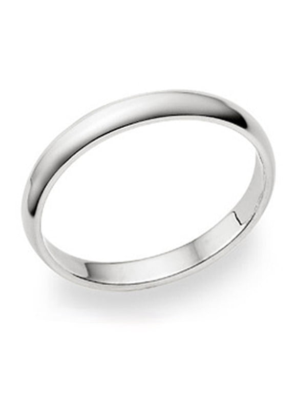 3MM Sterling Silver High Polish Plain Dome Tarnish Resistant Comfort Fit Wedding Band Ring Sz 12