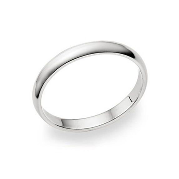 3MM Sterling Silver High Polish Plain Dome Tarnish Resistant Comfort Fit Wedding Band Ring Sz 7