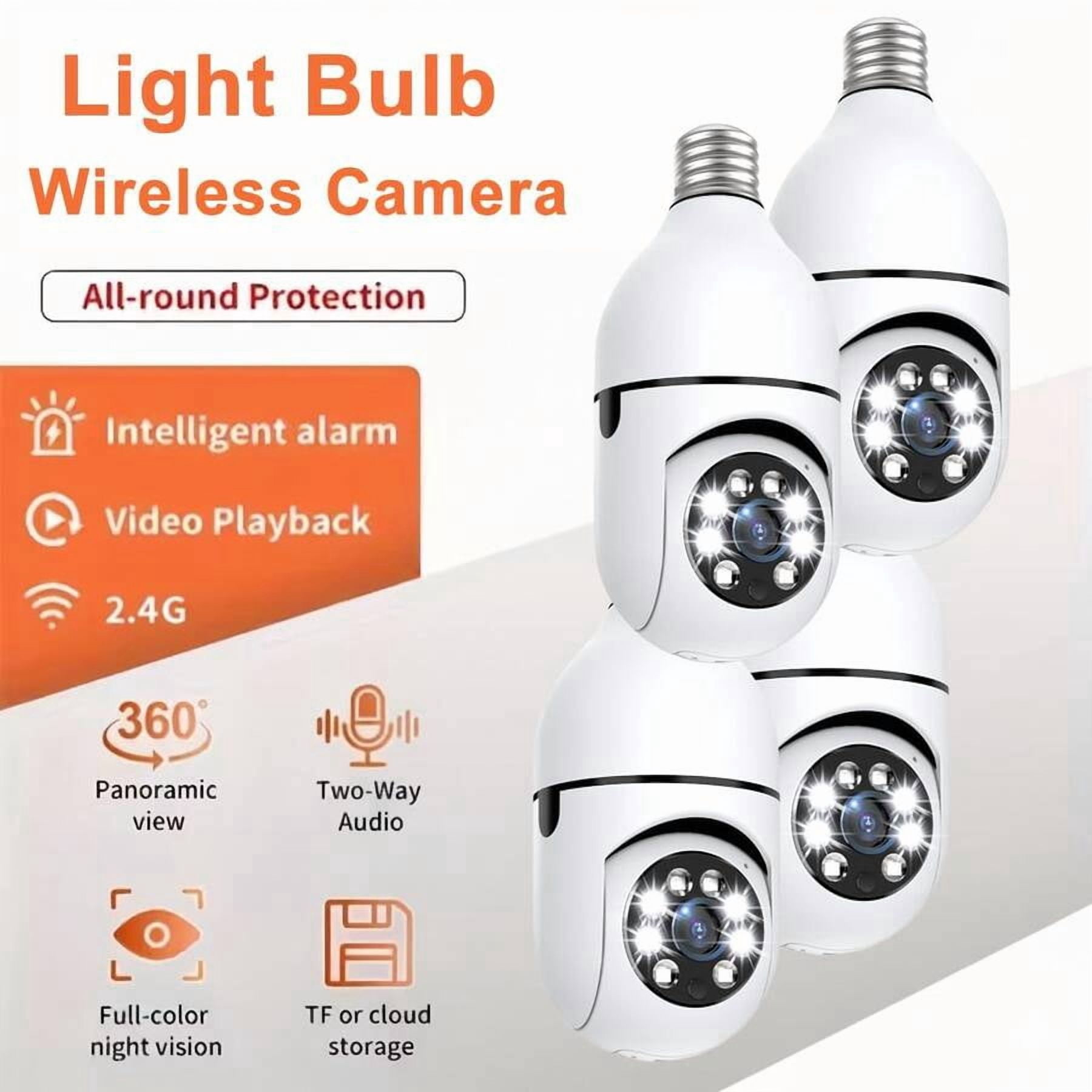 3MP 2K Light Bulb Security Cameras Outdoor Wireless Indoor Camera for ...