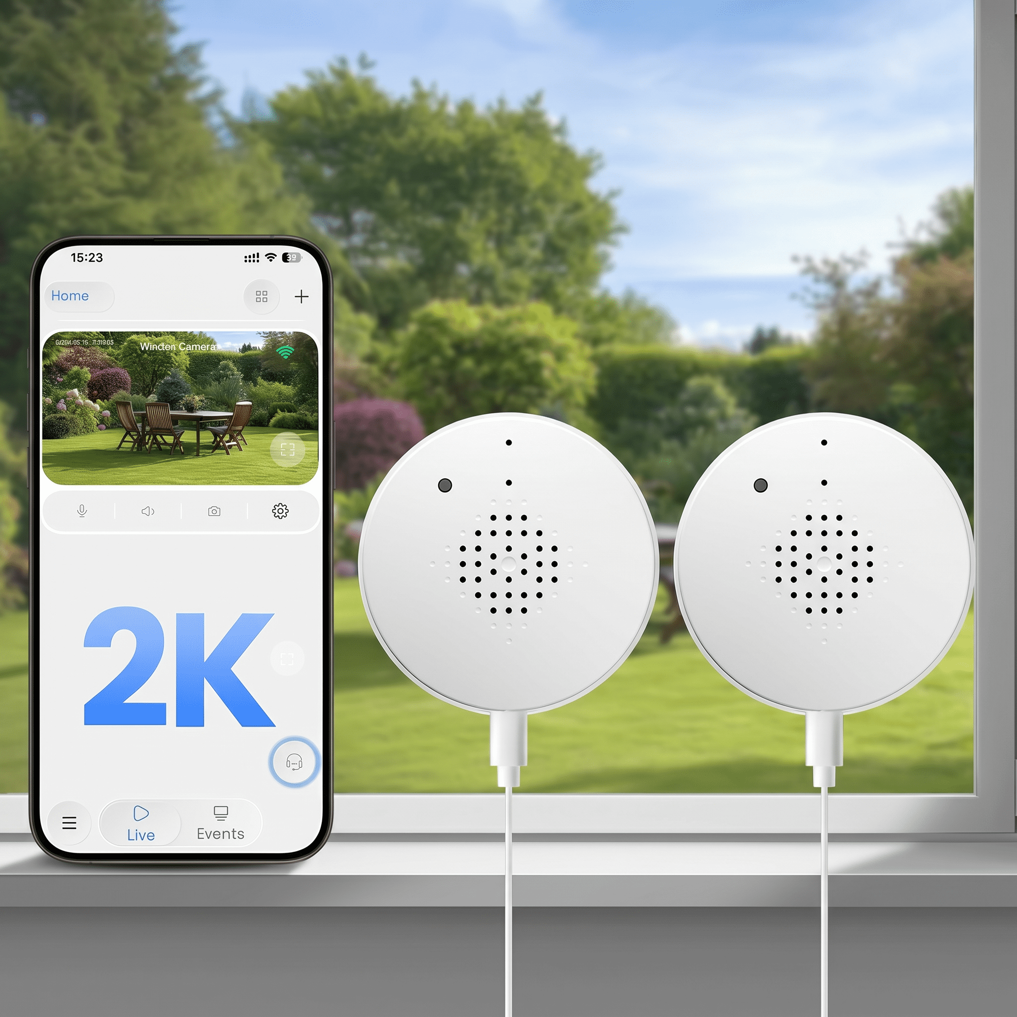 3MP 2K Window Camera, 2.4GHz WiFi 6 Window Security Camera, BlaAKINGUAR ...