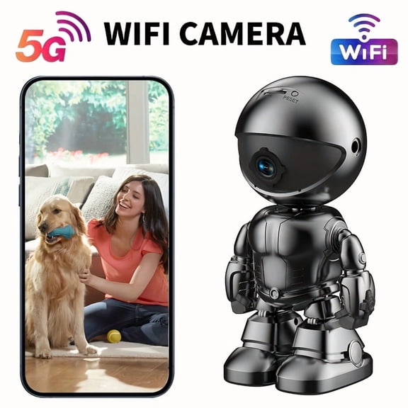 3MP HD 360° Pan Security Camera, Two-Way Audio, Night Vision & Motion Detection, Wireless Indoor Use for Pets & Home Monitoring