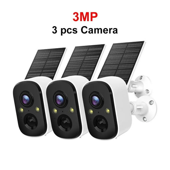 3MP WIFI Security Battery Camera with Solar Panel Wireless Outdoor Human Detect Surveillance IP Camera Two-way Audio Helen's Store