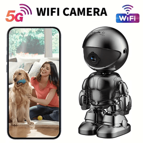 3MPHD Smart Phone Robot Camera, Indoor Cameras With Audio And Video, Security Cameras Wireless Outdoor Indoor, Pet Camera For Cat Dog, 360 Degree Night Vision Nanny Camera