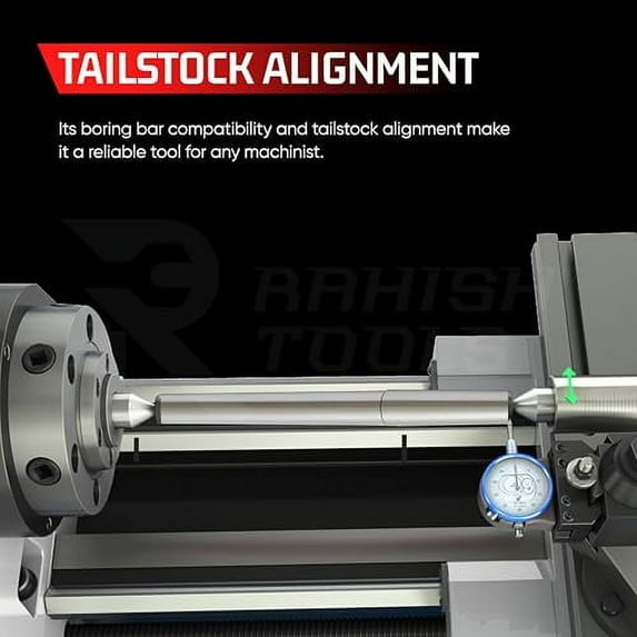 3MT Parallel Lathe Alignment Test Bar with High Precision Bar Alloy Steel EN31 Mandrel - Tailstock Re-Alignment Tool with 1 Micron Accuracy & Morse Taper with Max Run-Out of 0.0001