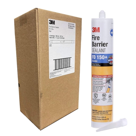 3M Fire Barrier Sealant FD 150+ - Fire Resistant Sealant - 6/Case, 28 fl. oz., Red