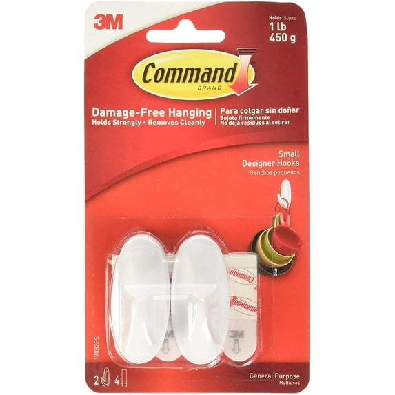3M Command Strips Mounting Strips - Adhesive - Multicolor, Small