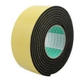 thumbnail image 1 of 3Meter 60mm x 5mm Single-side Adhesive Shockproof Sponge Foam Tape Yellow Black, 1 of 5