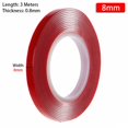 thumbnail image 1 of 3Meters/Roll New For Car Phone Tablet LCD Screen Glass Strong Self Adhesive 6-50mm Width Acrylic PET Red Film Fixed Pasted Tapes Double Sided Tape Sticker Tape 8MM, 1 of 8