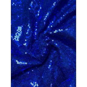 Burlap Fabric 3mm Mini Sequin Fabric by the Yard, Royal Blue, 60 in Wide Polyester Mesh